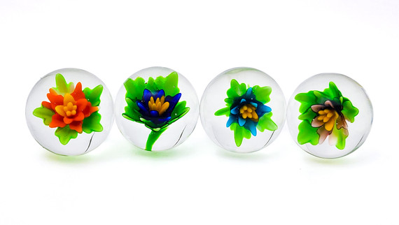 Soft Glass Flower Marble #2 Extra fly